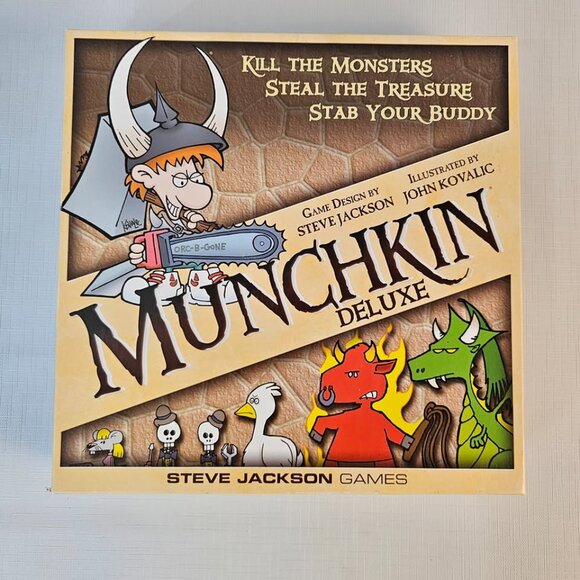 Munchkin Deluxe Board Game Steve Jackson Games Complete - Picture 2 of 5